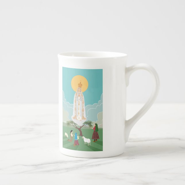 Caneca De Porcelana Nossa Senhora de Fátima e os três pastores (Direita)