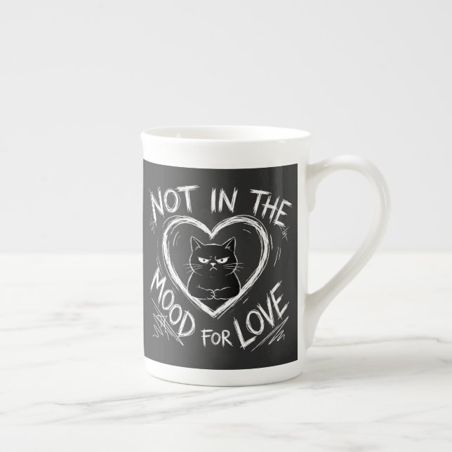 Caneca De Porcelana Not In The Mood For Love Grumpy Cat Sarcastic (Direita)