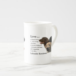 Caneca De Porcelana O Amor É Dons De Labrador Retriever