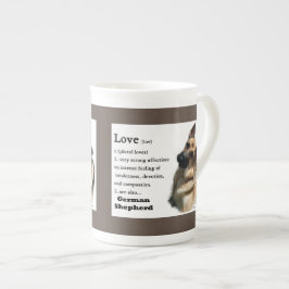 Caneca De Porcelana O Amor É Presente De German shepherd