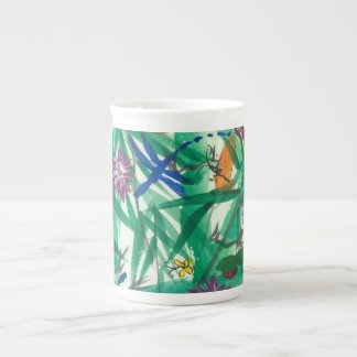 Caneca De Porcelana O café de China de osso acorda o design tropical