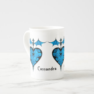 Caneca De Porcelana O coração de vampiro pelado do vitoriano gótico em