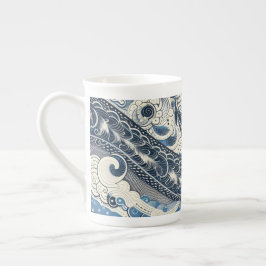 Caneca De Porcelana O Estúdio Caseiro Indigo Bloom