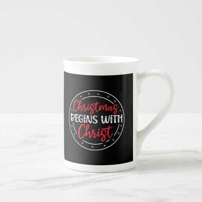 Caneca De Porcelana O Natal Começa Com Cristo-65772 (Direita)