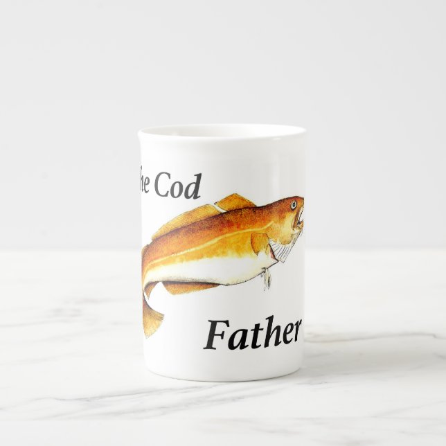 Caneca De Porcelana O Pai do Bacalhau está presente de pesca ideal. (Frente)
