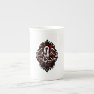 Caneca De Porcelana O Pelicano em Sua Piedade Símbolo Eucarístico