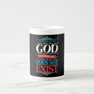 Caneca De Porcelana O Que Deus Não Pode Fazer Não Existe Mug Especialm