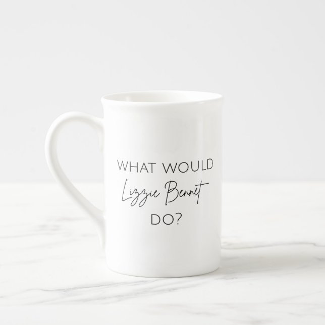 Caneca De Porcelana O Que Lizzie Bennet Faria? (Esquerda)