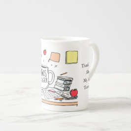 Caneca De Porcelana Obrigado Melhor Professor do Mundo