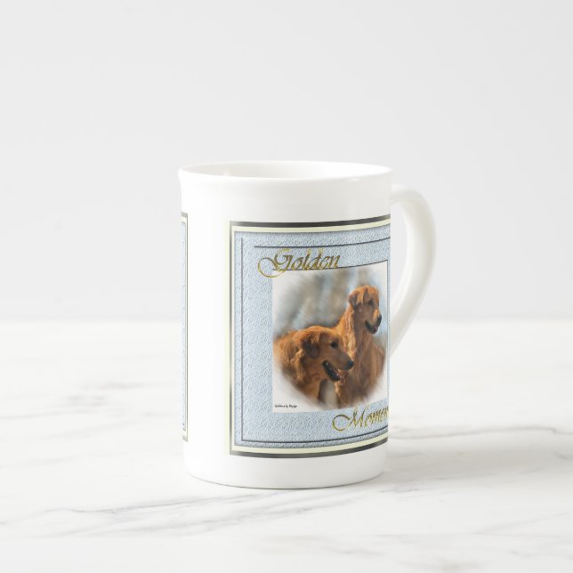 Caneca De Porcelana Ofertas de arte para ouro Retriever Amantes (Frente Esquerda)