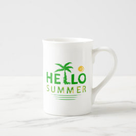 Caneca De Porcelana Olá Summer