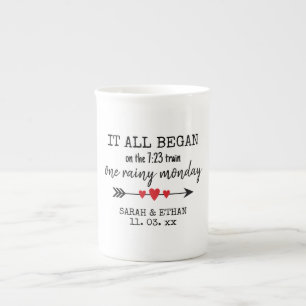 Caneca De Porcelana Onde Tudo Começou Dia de os namorados Com Amor
