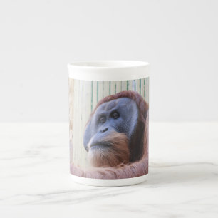 Caneca De Porcelana Orangotango Sentado