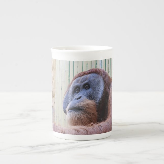 Caneca De Porcelana Orangotango Sentado (Frente)