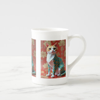 Caneca De Porcelana Origami Paper Cat