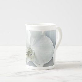 Caneca De Porcelana Orquídea de Phaleonopsis Branca