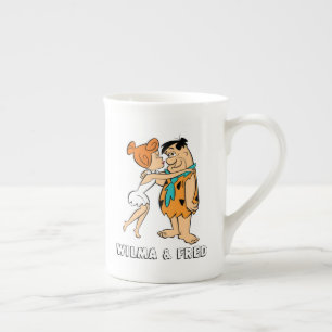 Caneca De Porcelana Os Flintstones   Wilma que beija Fred