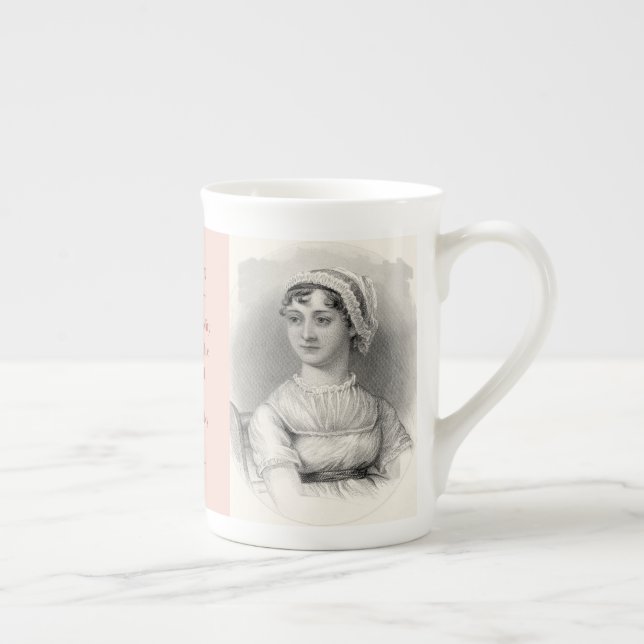 Caneca De Porcelana Osso China de Jane Austen (Direita)