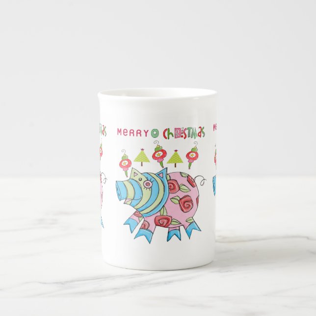 Caneca de Porcelana Osso Feliz Natal (Frente)