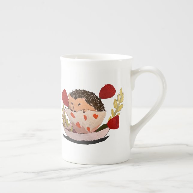 Caneca De Porcelana ouriço bebê (Direita)