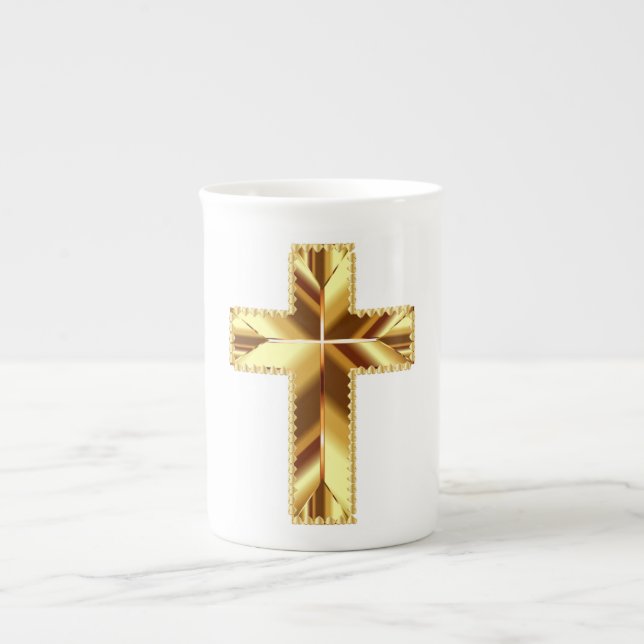 CANECA DE PORCELANA OURO HOLY CROSS (Frente)