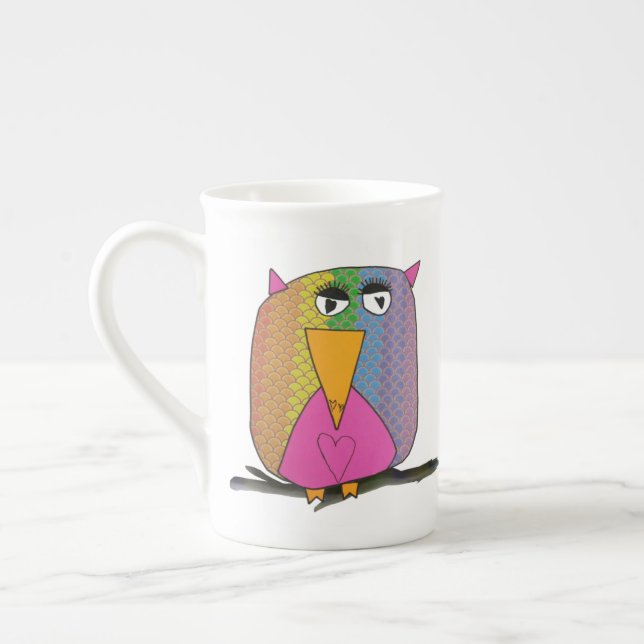 Caneca De Porcelana Owl Art by Kids" Mug (Esquerda)