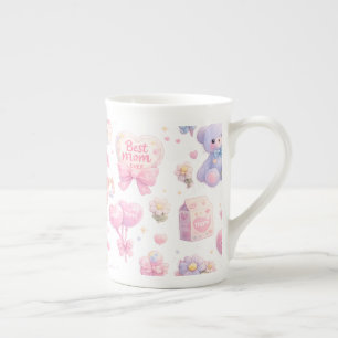 Caneca De Porcelana Pacote de Clipart de Urso de Pelúcia Mãe Fofa
