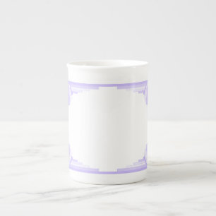 Caneca De Porcelana Padrão Art Deco em Lilac