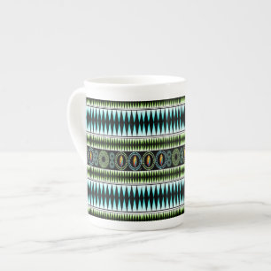 Caneca De Porcelana Padrão Chevron