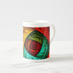 Caneca De Porcelana Padrão Colorido de Arte Moderna Abstrato artística