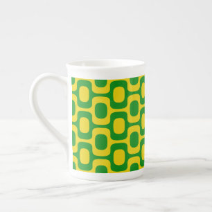 Caneca De Porcelana Padrão da Calçada de Ipanema, Padrão de Praia, Bra