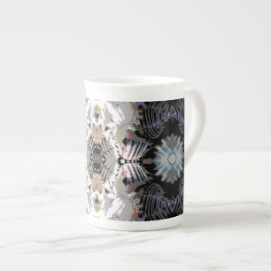 Caneca De Porcelana Padrão de Abstrato do Sea Shell