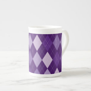 Caneca De Porcelana Padrão de argila roxo