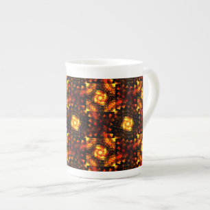 Caneca De Porcelana Padrão de Arte Abstrata Boho Moderno Elegante Dour