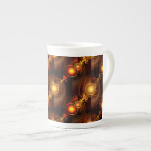 Caneca De Porcelana Padrão de Arte Abstrata Elegante Boho Moderno Dour