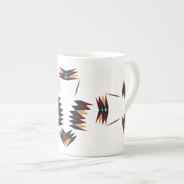 Caneca De Porcelana Padrão de Arte Nativa do Sudoeste (Frente Esquerda)