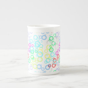 Caneca De Porcelana padrão de bolhas 02.b Branco BG