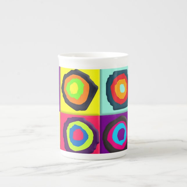 Caneca De Porcelana padrão de círculos (Frente)