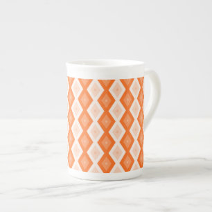 Caneca De Porcelana Padrão de diamante de laranja