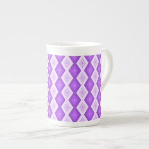 Caneca De Porcelana Padrão de diamante roxo brilhante