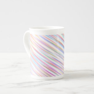 Caneca De Porcelana Padrão de faixas de linha simples moderna do arco-