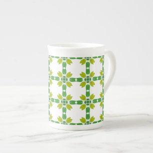 Caneca De Porcelana Padrão De Folha, Padrão De Folhas, Folhas Verdes