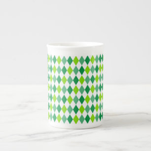 Caneca De Porcelana Padrão de forma de diamante do dia de Patrick-5460