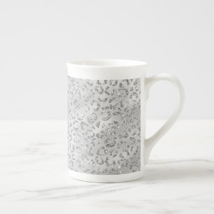 Caneca De Porcelana Padrão de Impressão de Pele de Leopardo Chita Prat