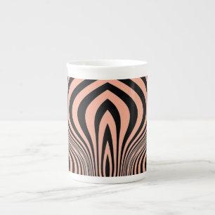Caneca De Porcelana Padrão de Textura de Pele de Animal Zebra-88