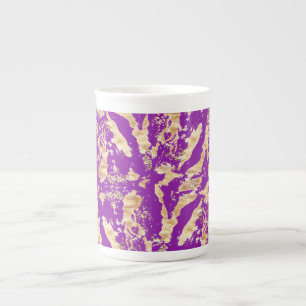 Caneca De Porcelana Padrão de textura Dourada do Mármaco de na moda e
