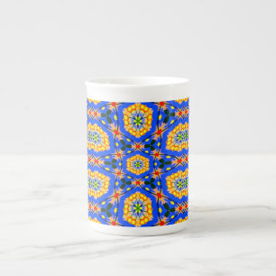 Caneca De Porcelana Padrão estético floral