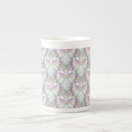 Caneca De Porcelana Padrão Pastel Purple Oracle Owl