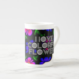Caneca De Porcelana Padrões de flores rosa adoráveis