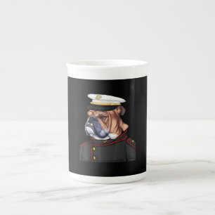 Caneca De Porcelana Pai Militar Armado de Cachorro do Exército
